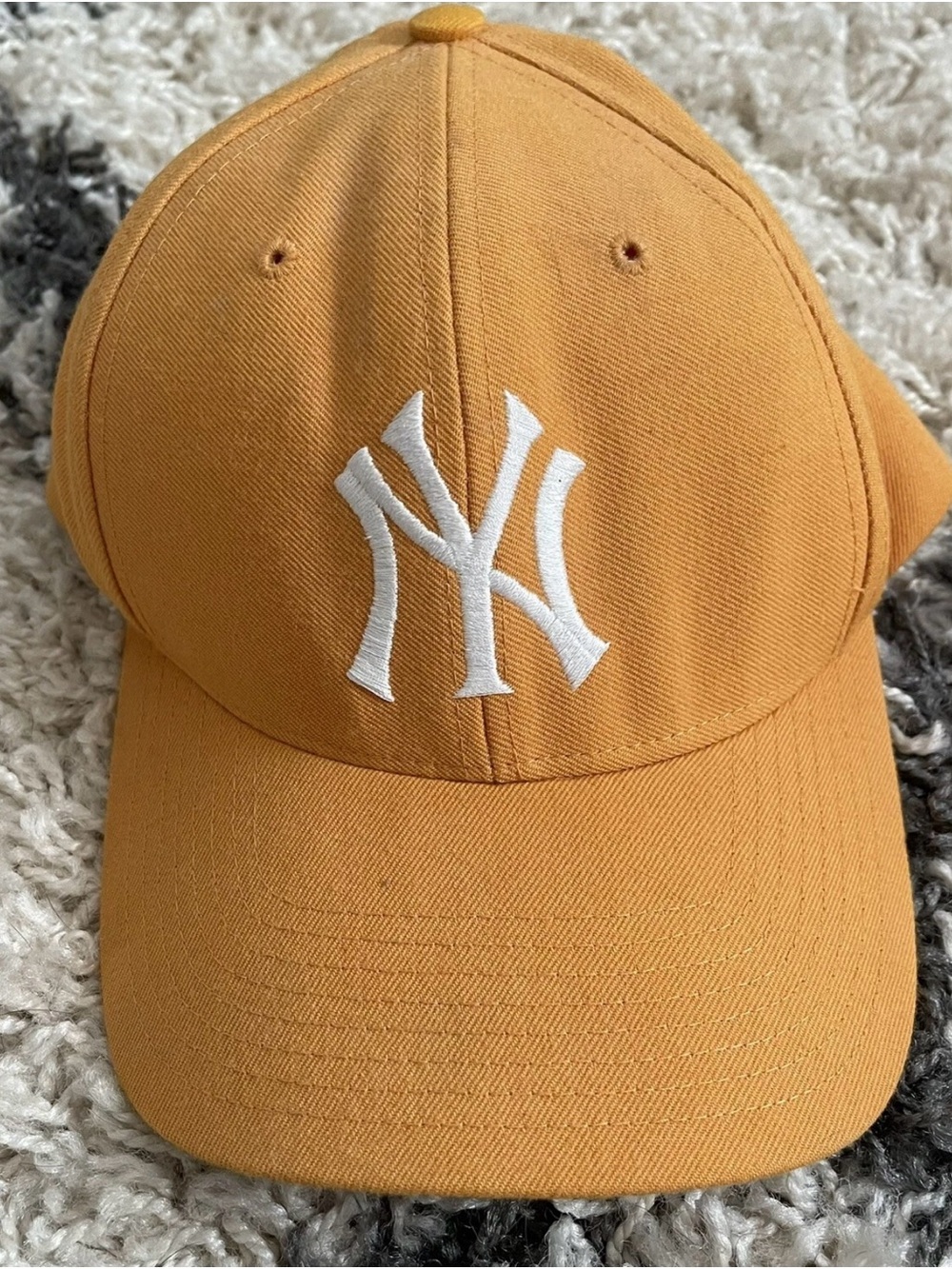 Genuine Merchandise Mustard Yellow New York Yankees Cap with White Logo